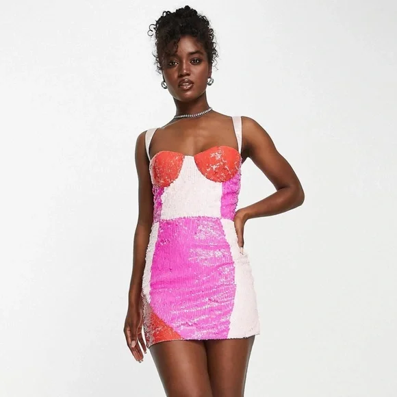 ASOS | Dresses | Asos Pink And Colorful Sequin Mini Dress Brand New | Poshmark ASOS | Dresses | Asos Pink And Colorful Sequin Mini Dress Brand New | Poshmark